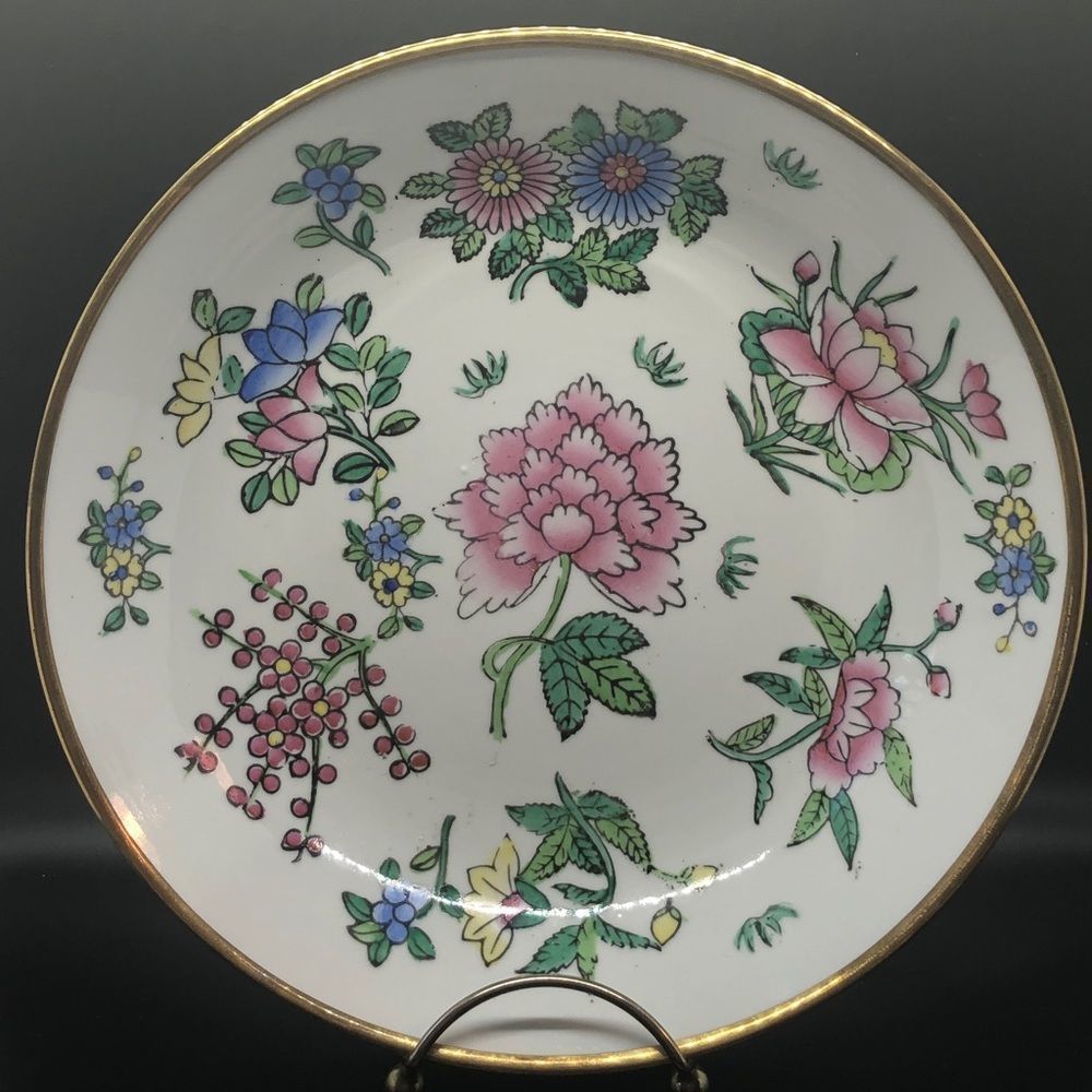 Brass Encased Porcelain Bowl  Oriental/Asian